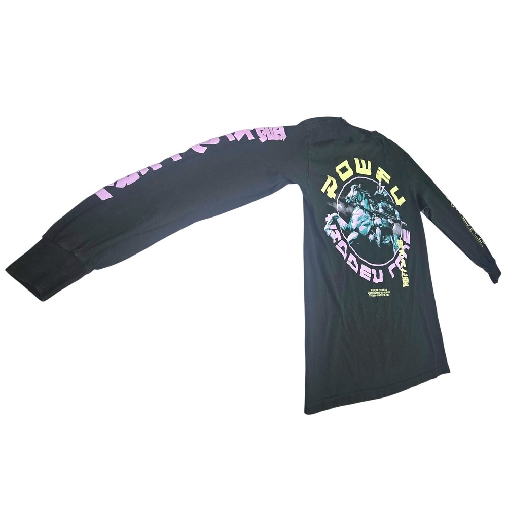 Powfu Hidden Love Long Sleeve Graphic T-Shirt Black Neon Artist Merch Mens Small - Picture 5 of 11